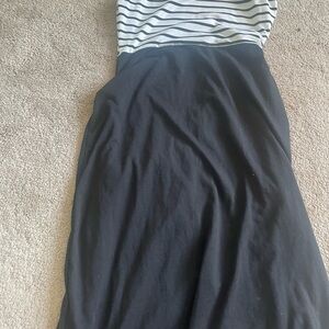 Striped Black and White Women's Skirt